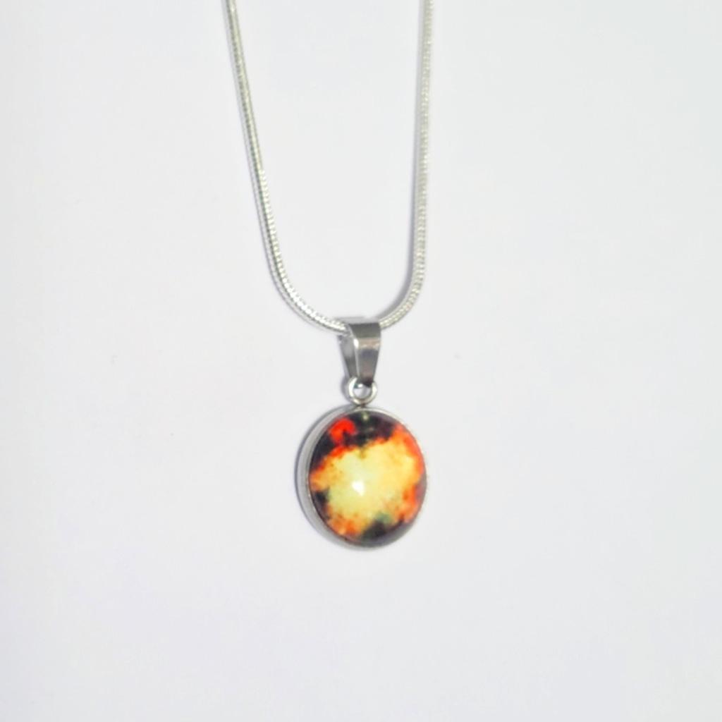 925 Sterling Silver nebula galaxy necklace